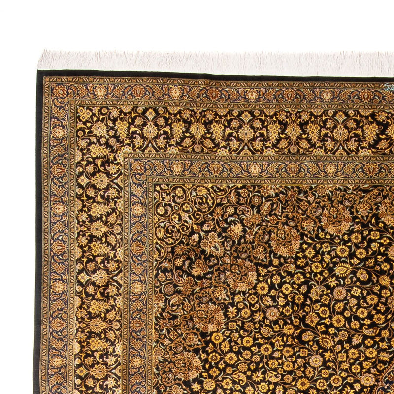 Silketæppe - Ghom Silk - Premium - 353 x 242 cm - sort