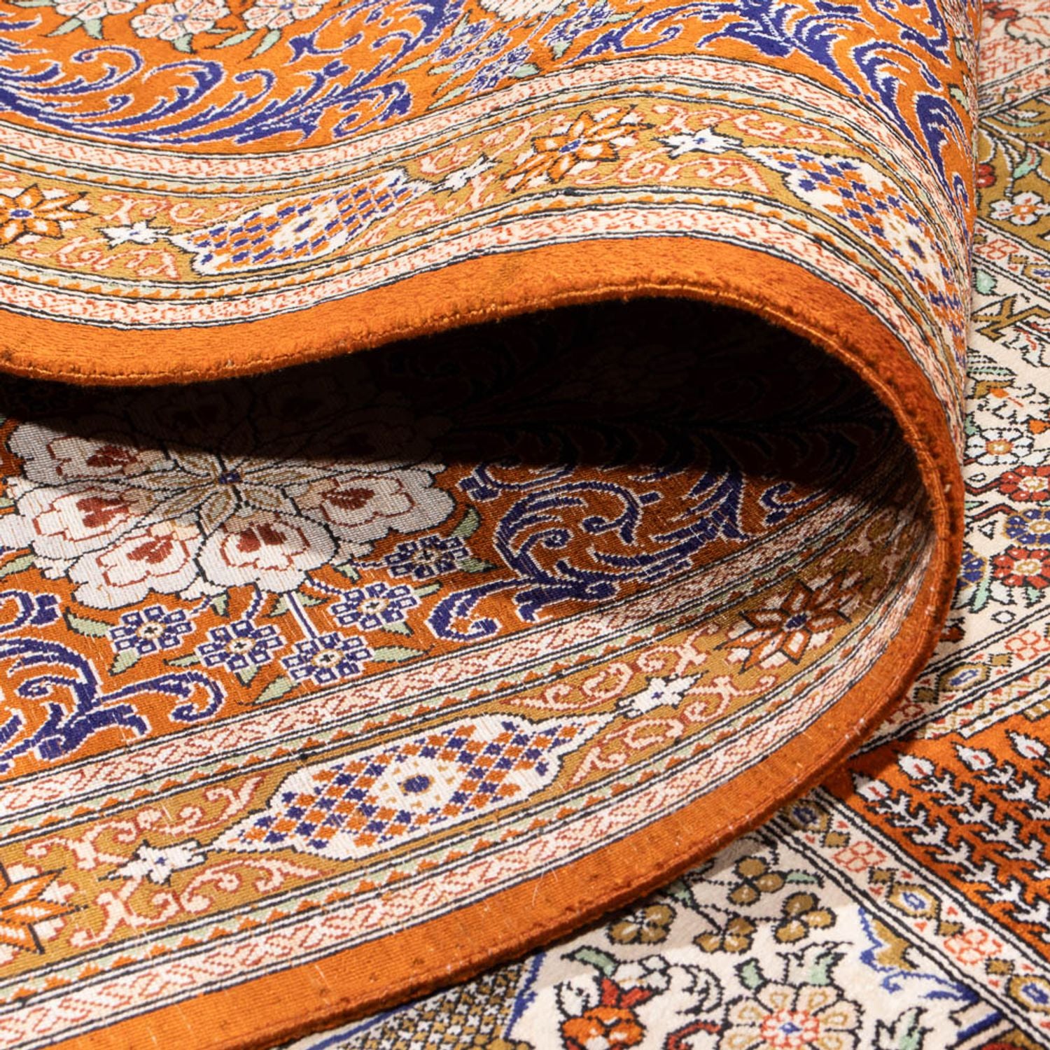 Silketæppe - Ghom Silk - Premium firkantet  - 302 x 297 cm - flerfarvet