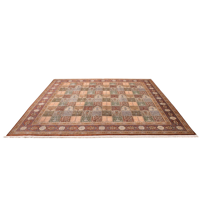 Silketæppe - Ghom Silk - Premium firkantet  - 302 x 297 cm - flerfarvet