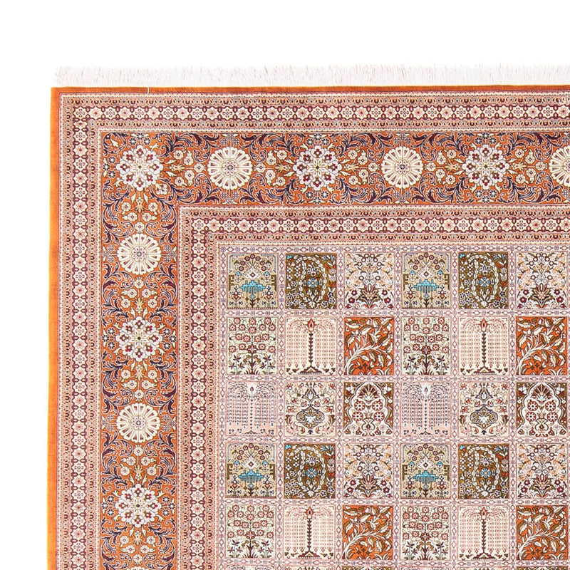 Silketæppe - Ghom Silk - Premium firkantet  - 250 x 250 cm - flerfarvet