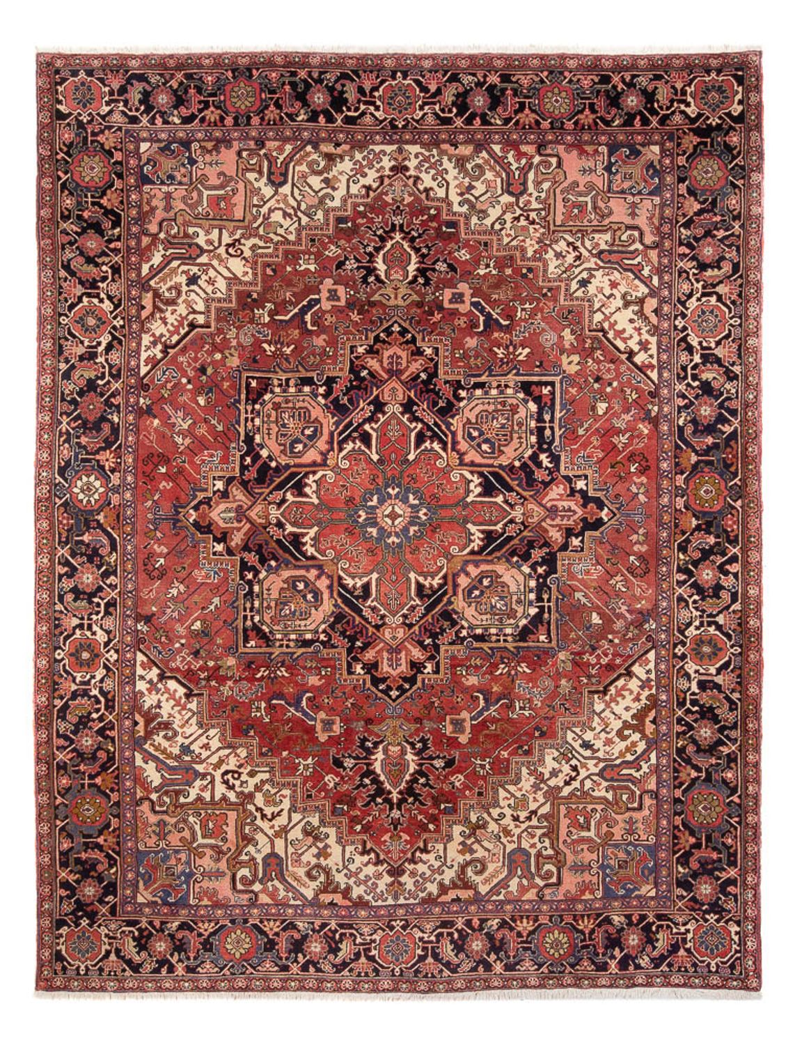 Persisk tæppe - Nomadisk - 349 x 255 cm - lysrød