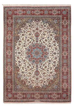 Persisk tæppe - Isfahan - Premium - 350 x 240 cm - creme