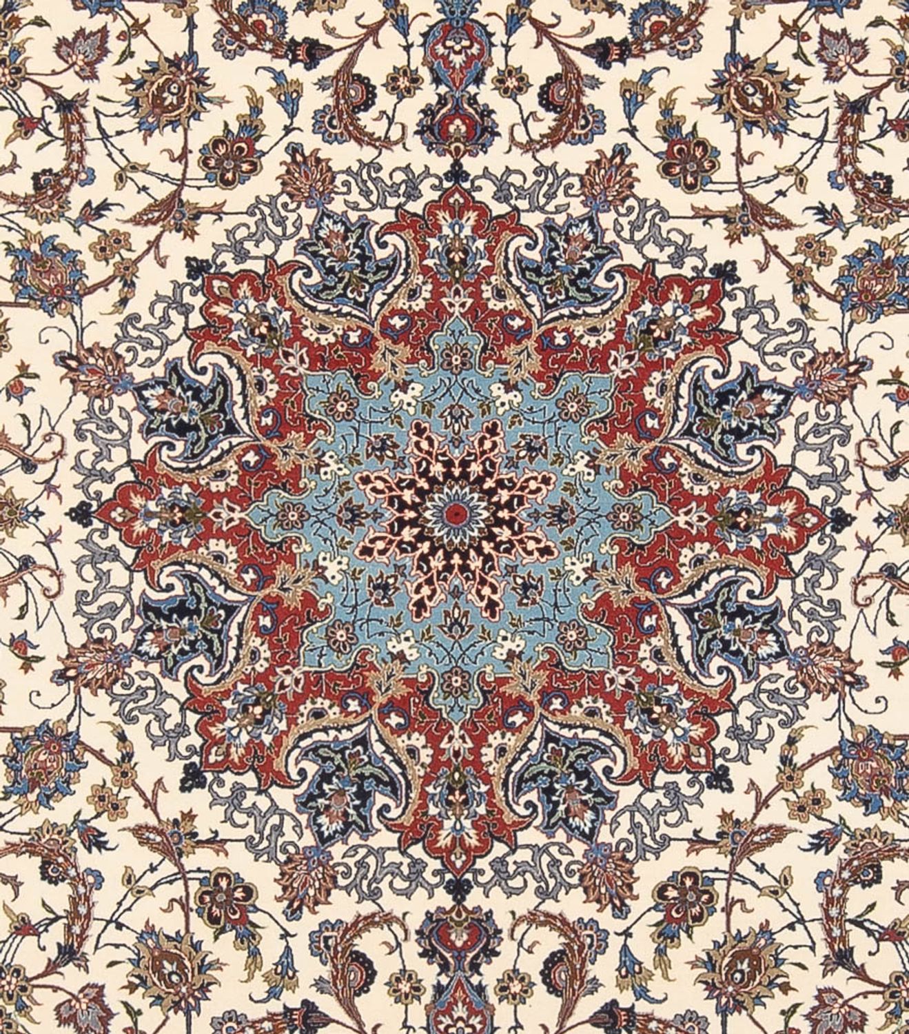 Persisk tæppe - Isfahan - Premium - 350 x 240 cm - creme