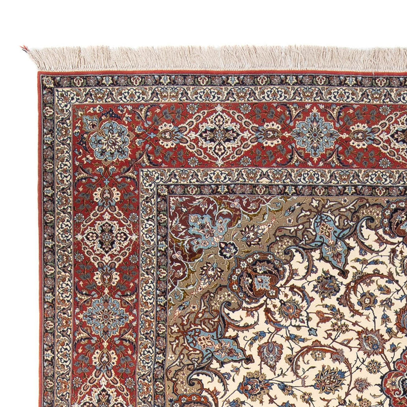 Persisk tæppe - Isfahan - Premium - 350 x 240 cm - creme