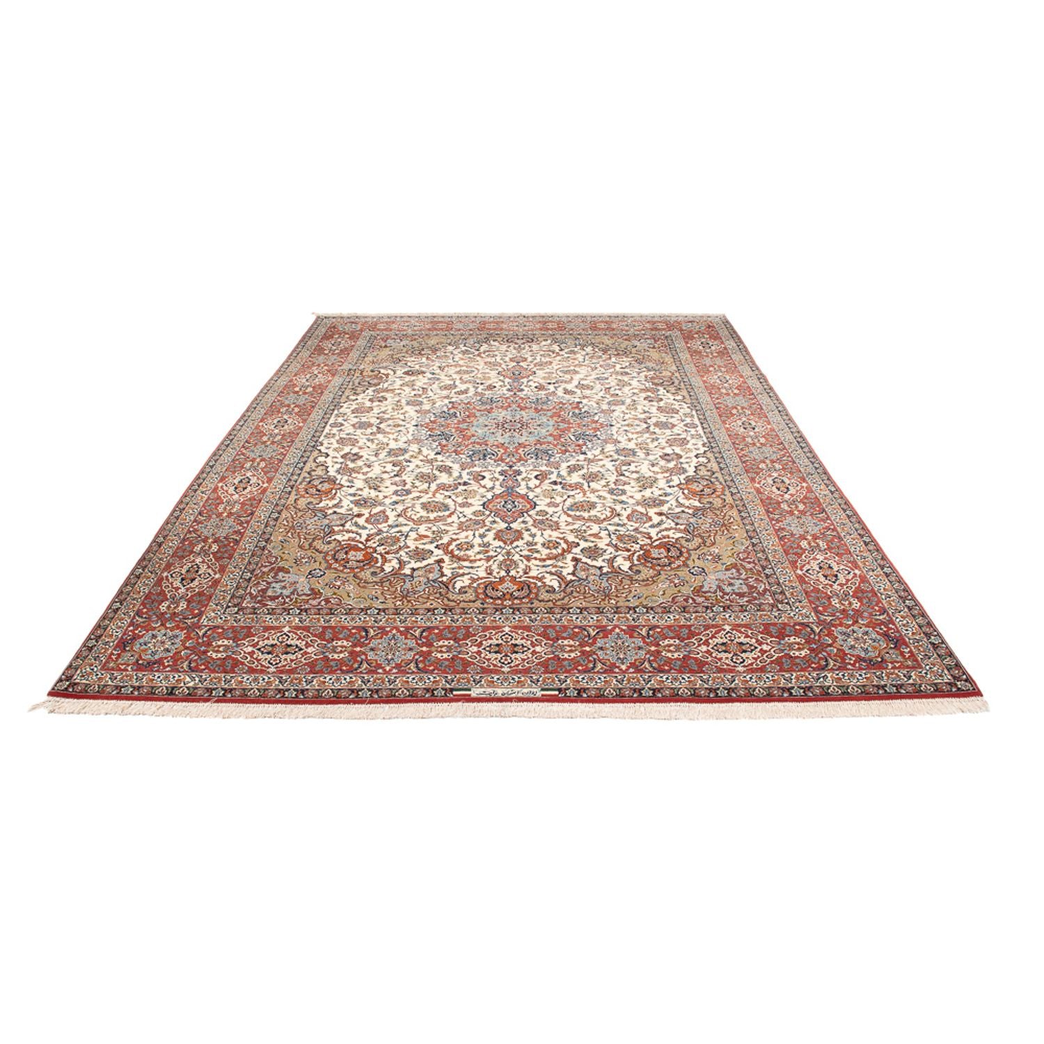 Persisk tæppe - Isfahan - Premium - 350 x 240 cm - creme