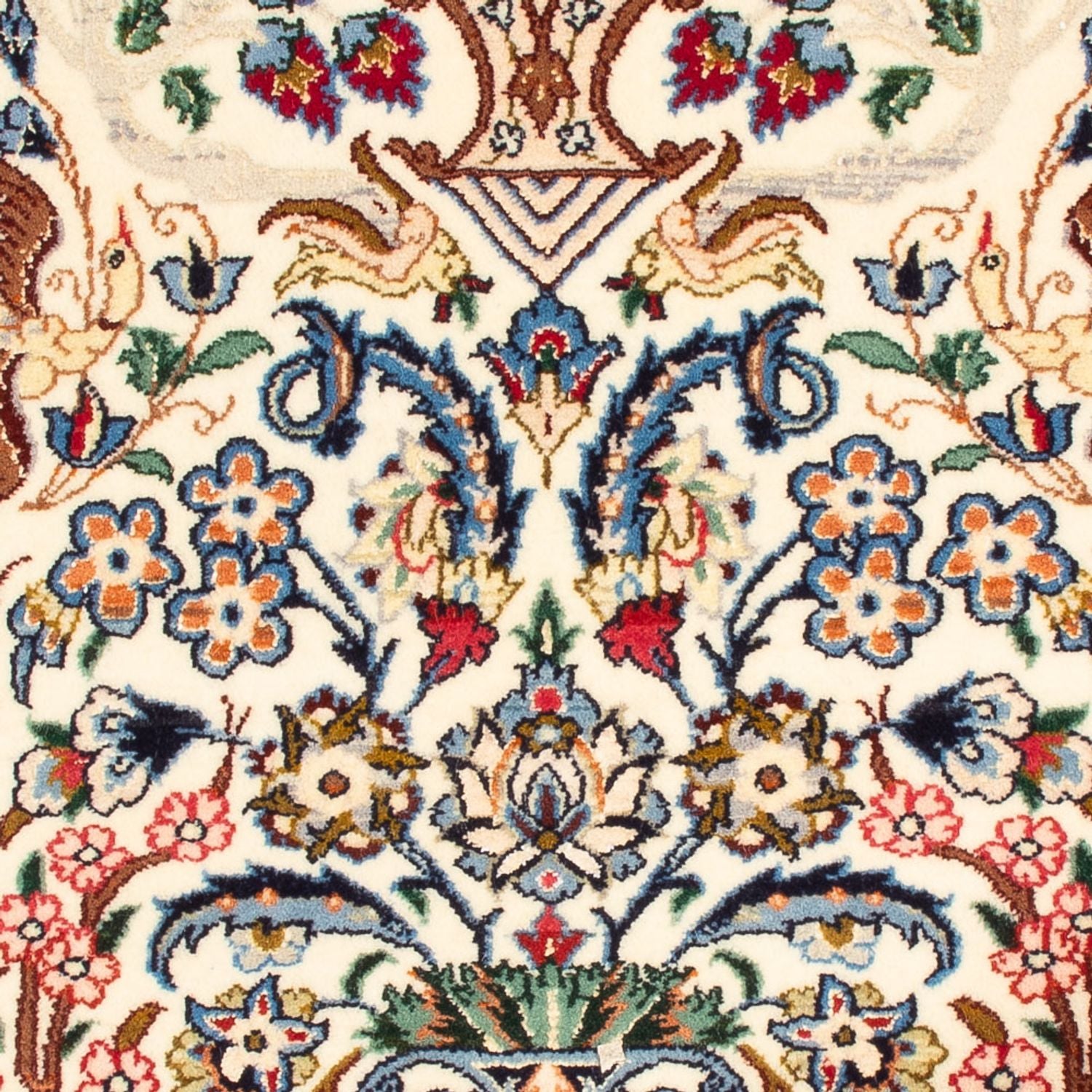Persisk tæppe - Isfahan - Premium - 100 x 75 cm - creme