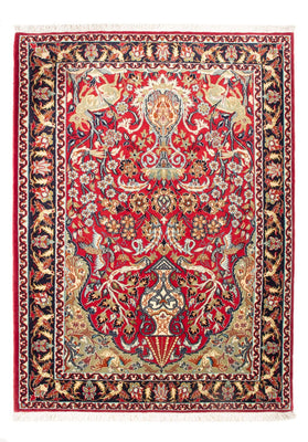 Persisk tæppe - Isfahan - Premium - 105 x 77 cm - rød