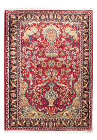 Persisk tæppe - Isfahan - Premium - 105 x 77 cm - rød