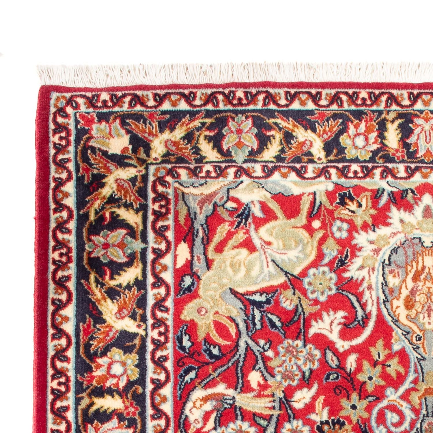 Persisk tæppe - Isfahan - Premium - 105 x 77 cm - rød