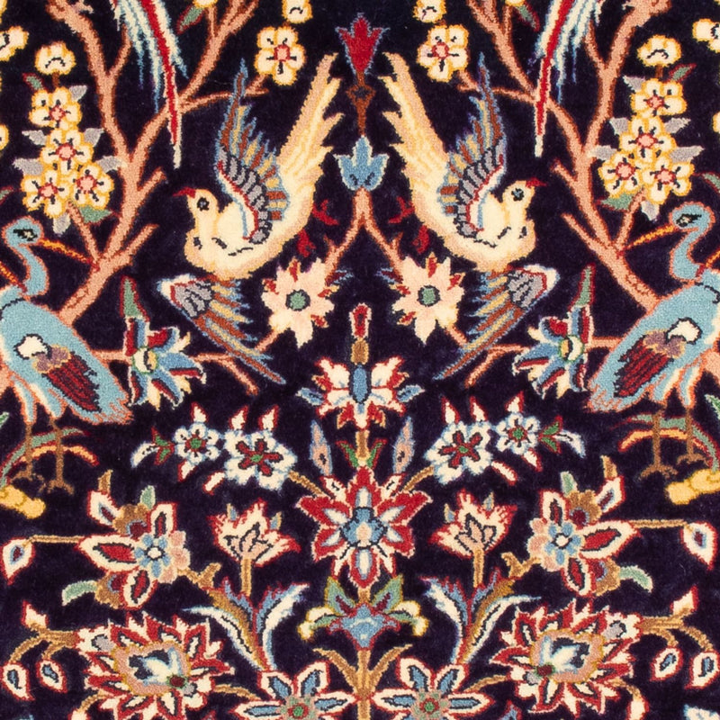 Persisk tæppe - Isfahan - Premium - 106 x 72 cm - mørkeblå