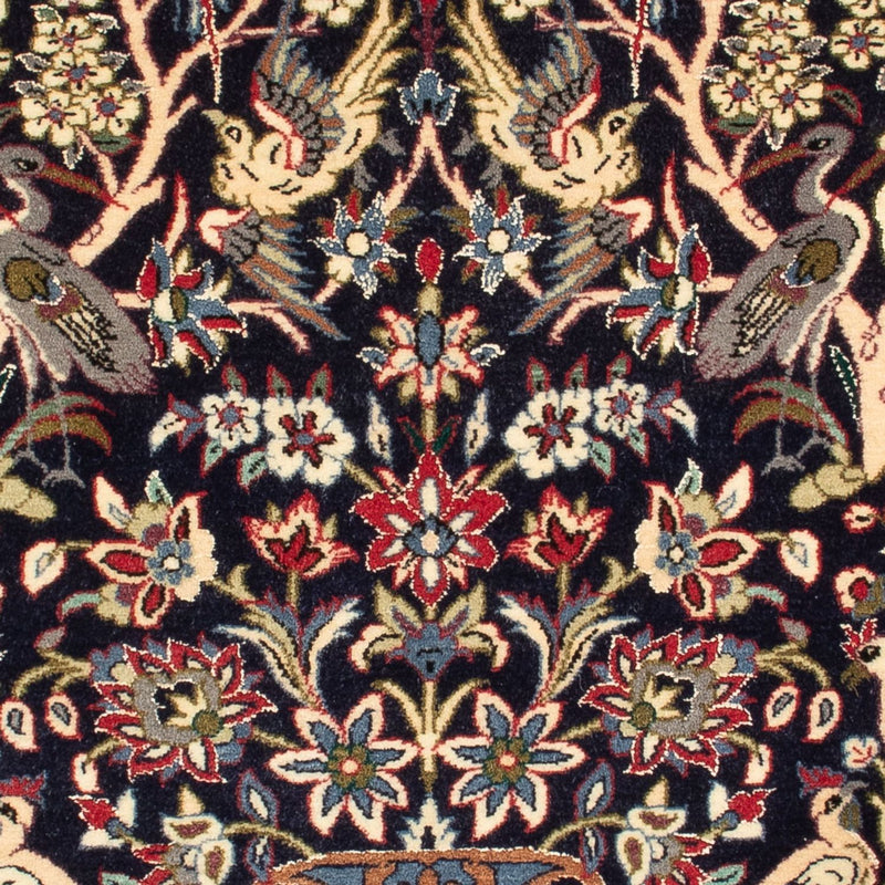 Persisk tæppe - Isfahan - Premium - 98 x 70 cm - mørkeblå