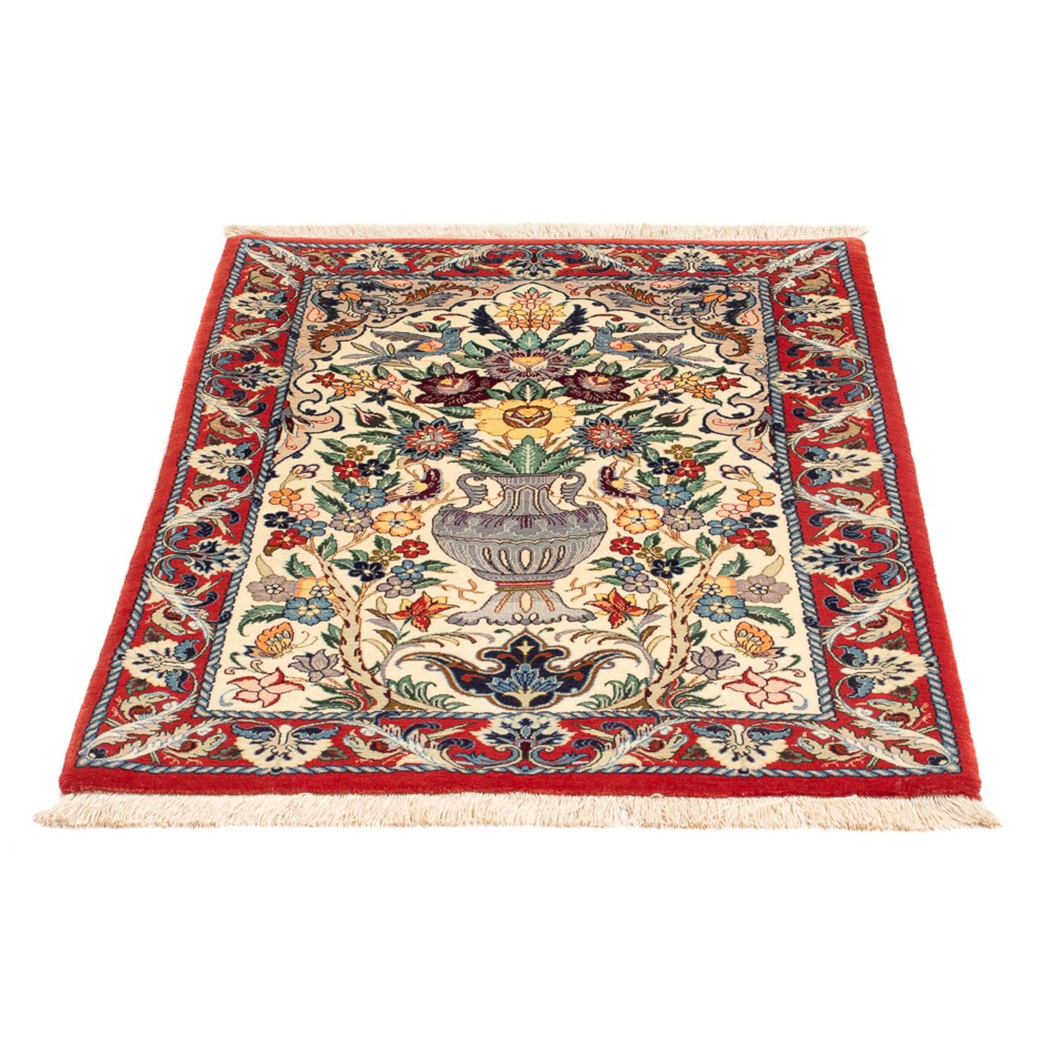 Persisk tæppe - Isfahan - Premium - 97 x 70 cm - creme