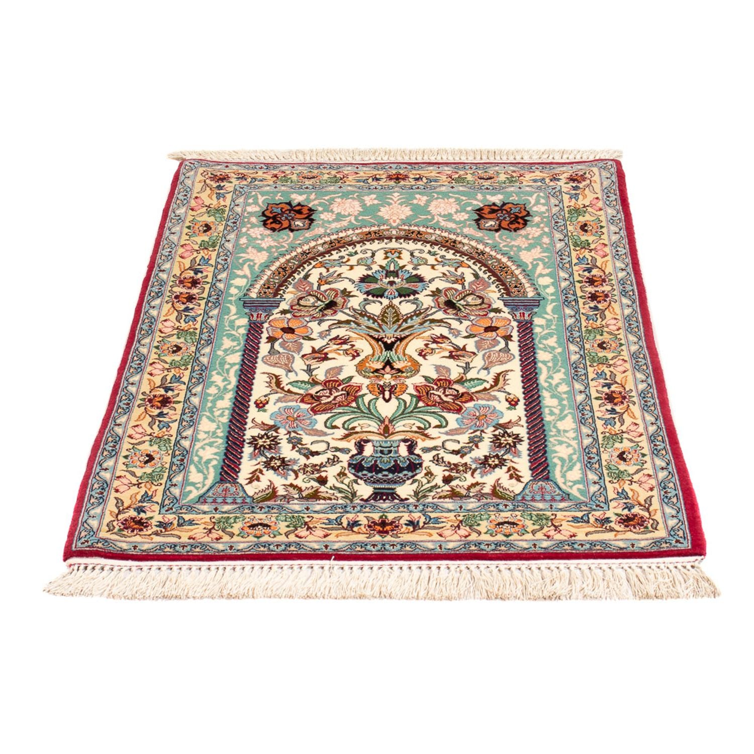 Persisk tæppe - Isfahan - Premium - 103 x 70 cm - grøn