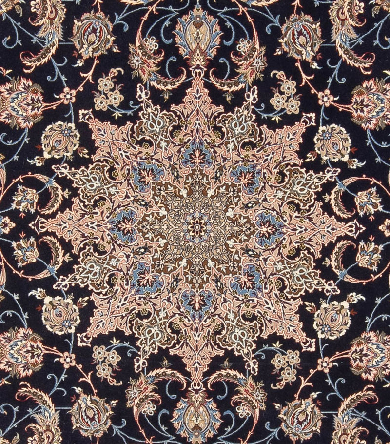 Persisk tæppe - Isfahan - Premium - 355 x 255 cm - mørkeblå