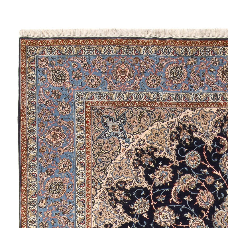 Persisk tæppe - Isfahan - Premium - 355 x 255 cm - mørkeblå