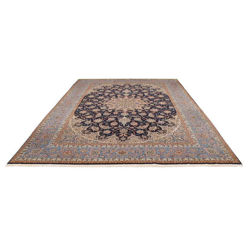 Persisk tæppe - Isfahan - Premium - 355 x 255 cm - mørkeblå