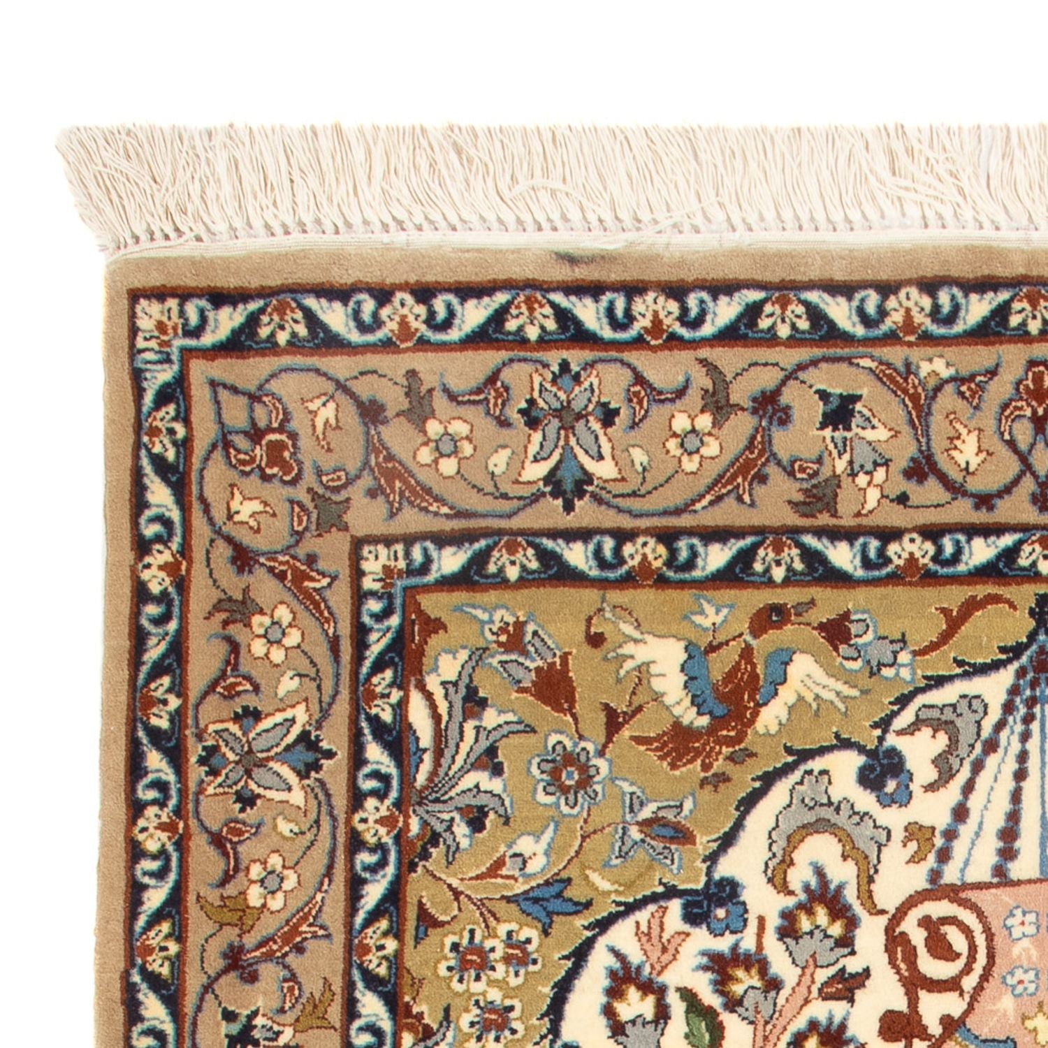 Persisk tæppe - Isfahan - Premium - 110 x 74 cm - creme
