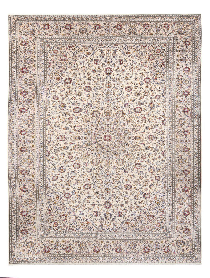 Persisk tæppe - Keshan - 400 x 300 cm - creme