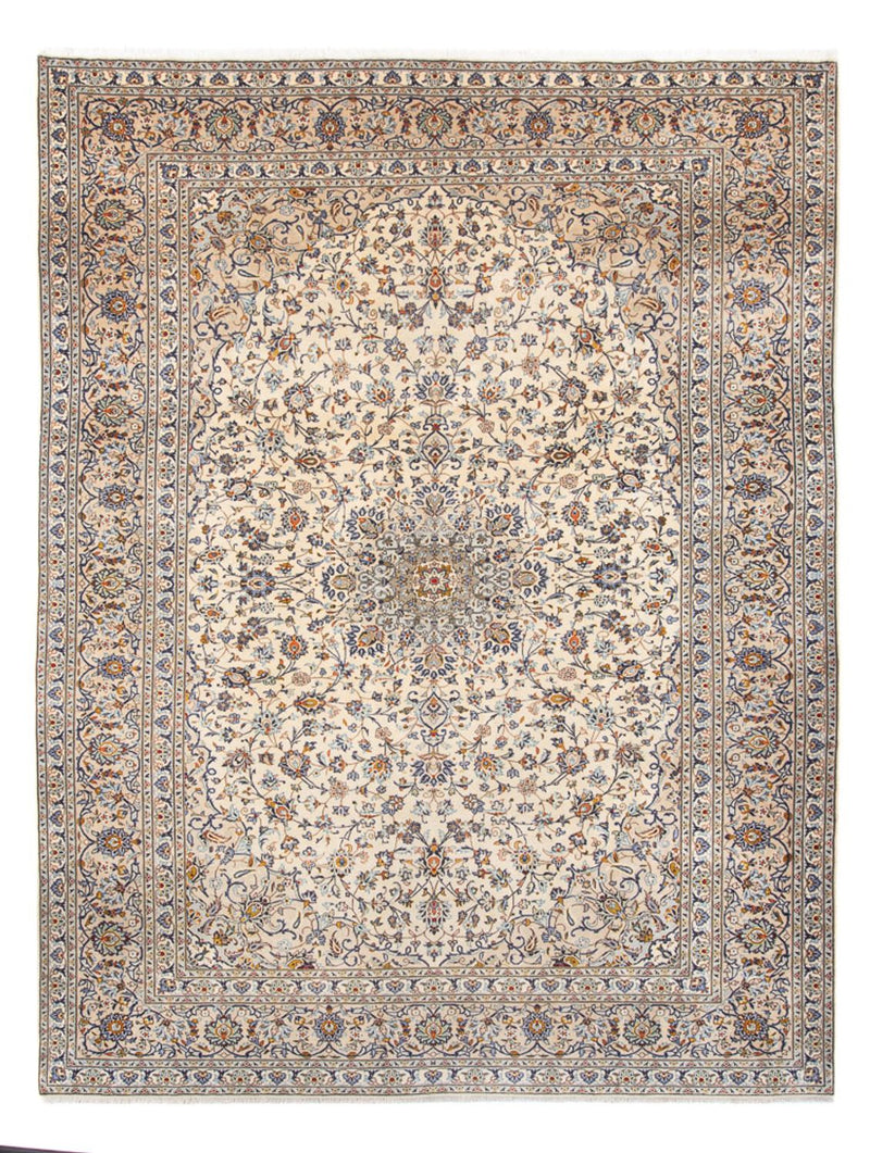 Persisk tæppe - Keshan - 414 x 293 cm - creme