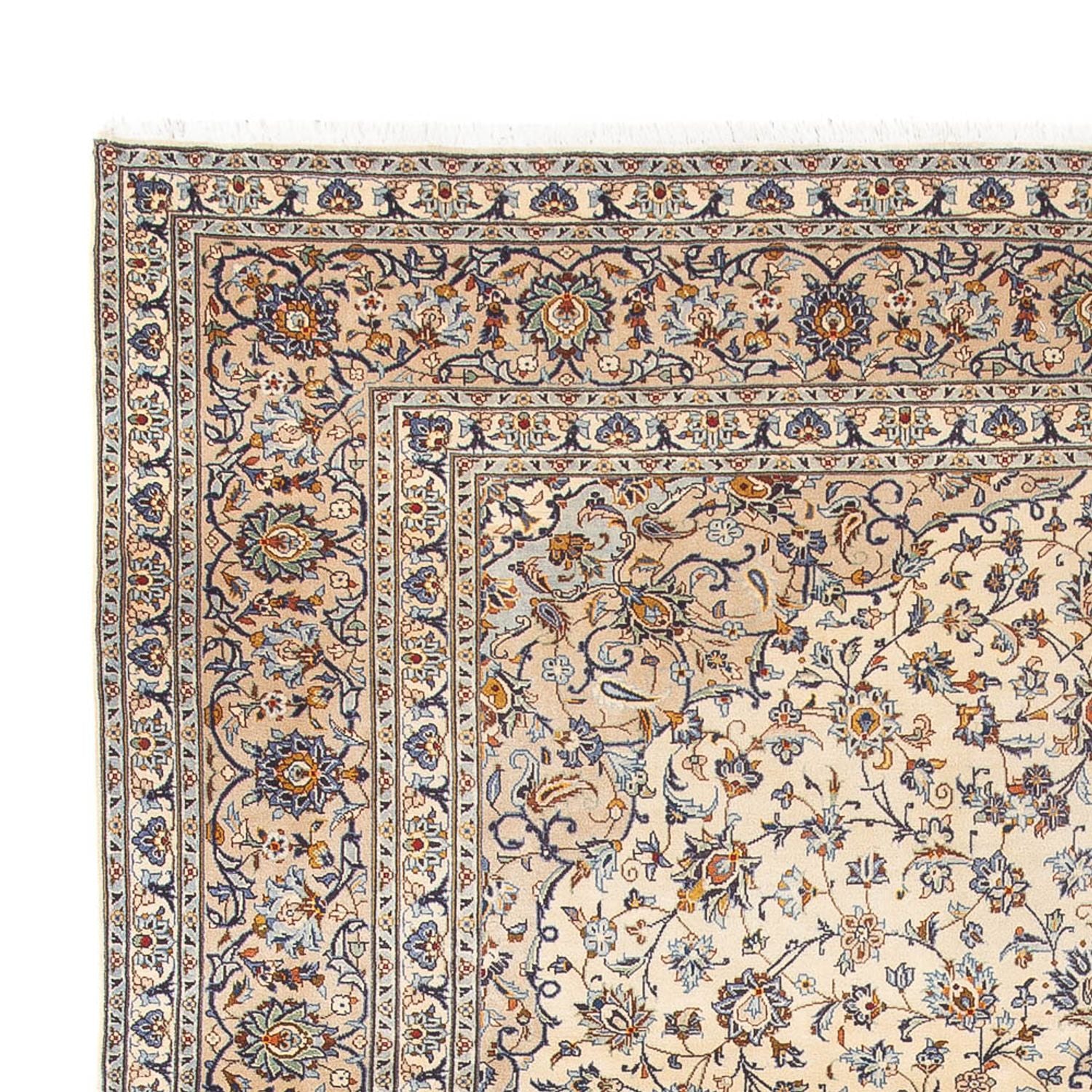 Persisk tæppe - Keshan - 414 x 293 cm - creme