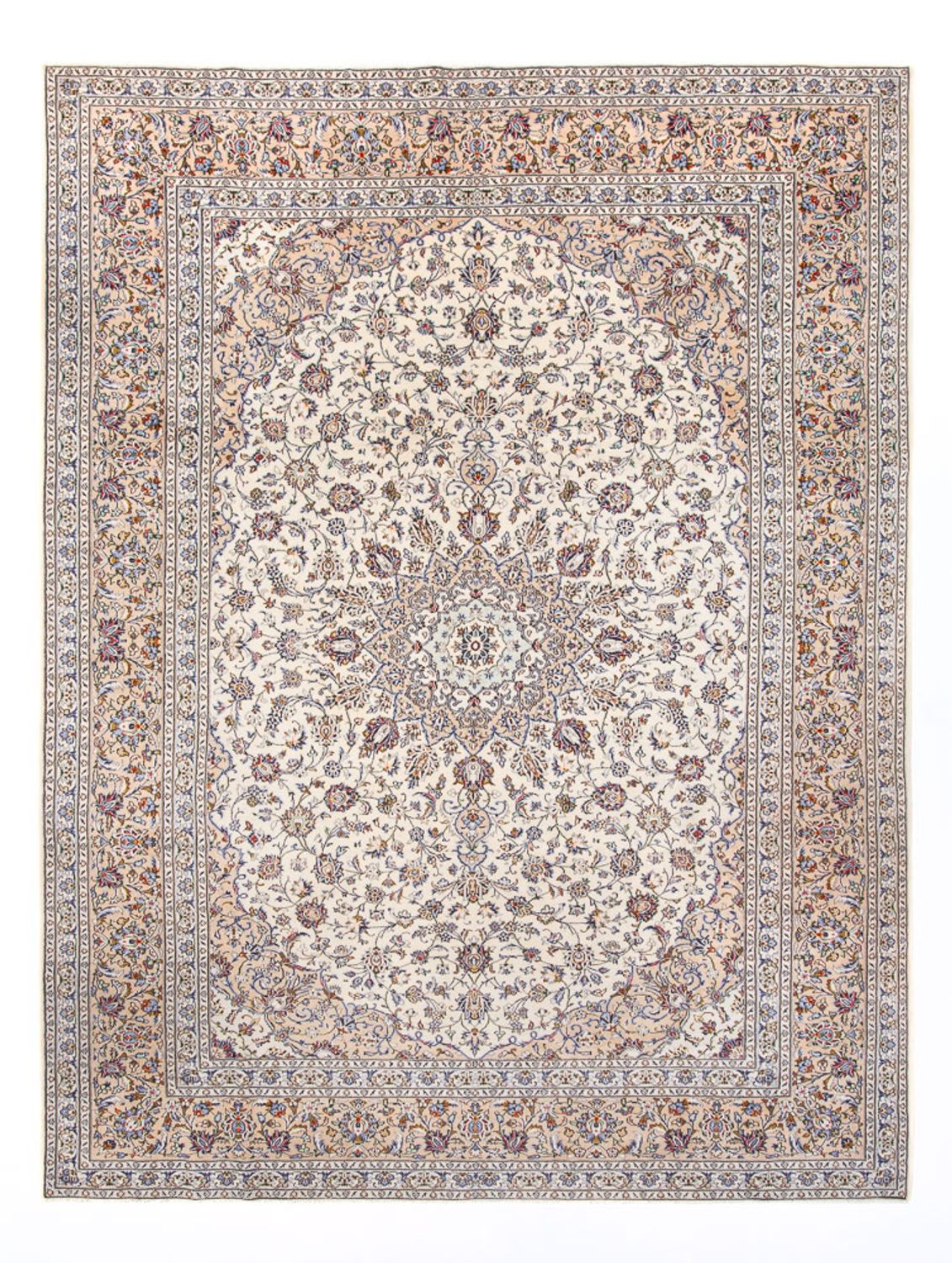 Persisk tæppe - Keshan - 403 x 300 cm - creme