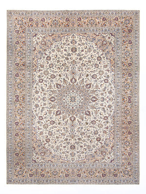 Persisk tæppe - Keshan - 403 x 300 cm - creme