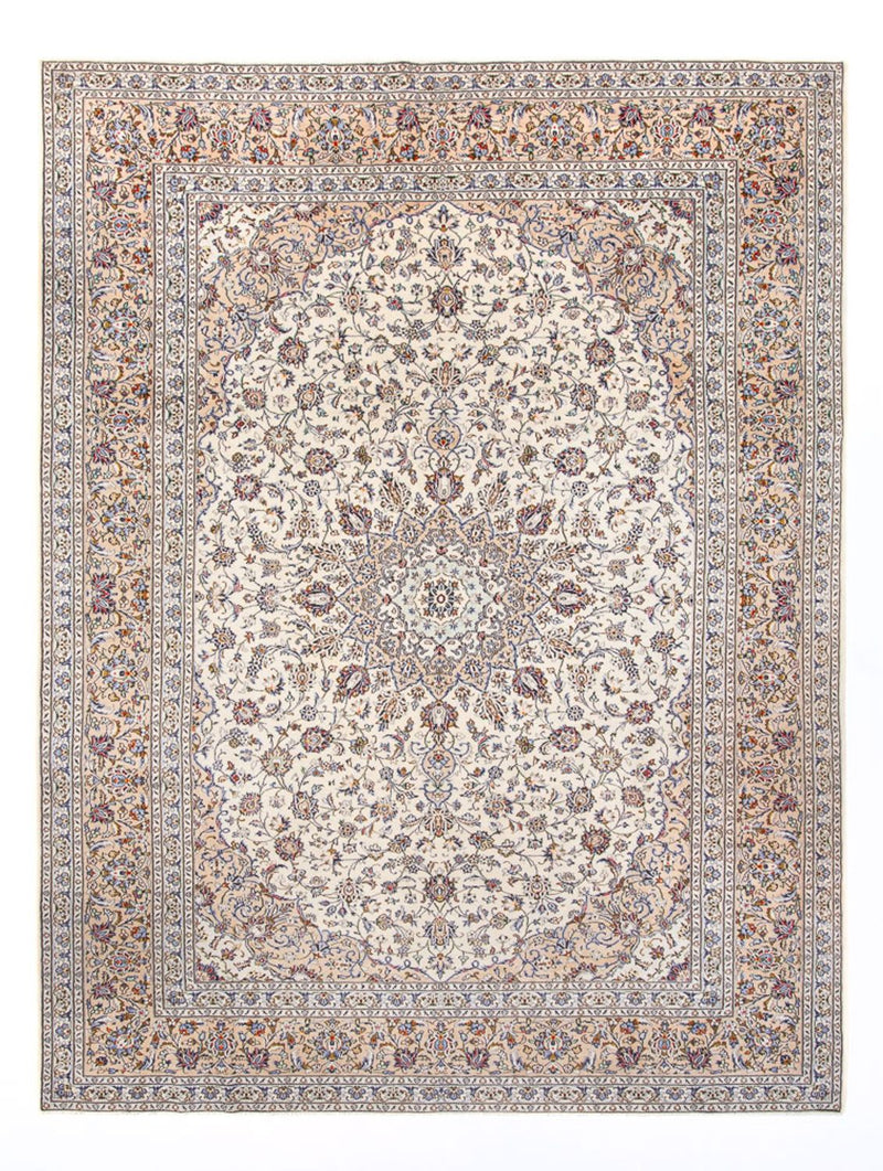 Persisk tæppe - Keshan - 403 x 300 cm - creme