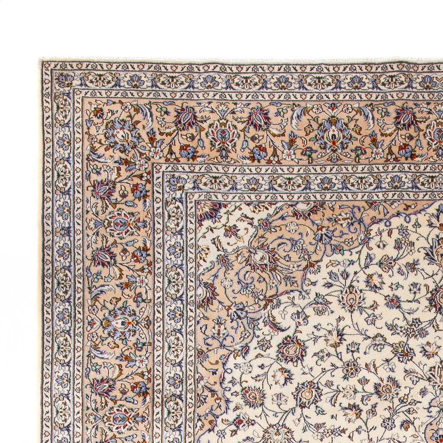 Persisk tæppe - Keshan - 403 x 300 cm - creme
