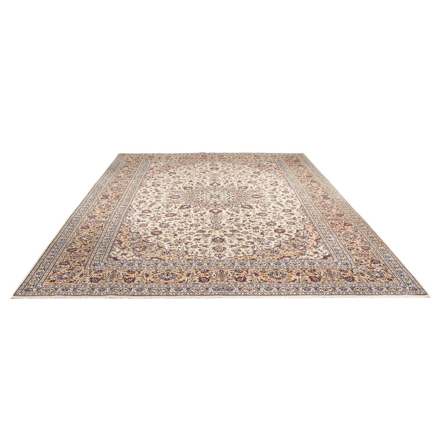 Persisk tæppe - Keshan - 403 x 300 cm - creme