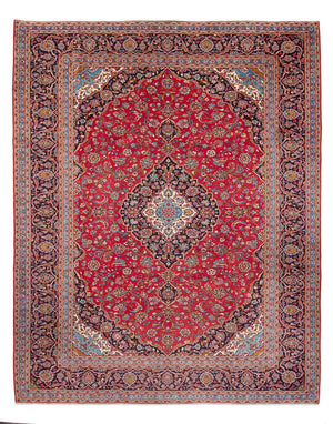 Persisk tæppe - Keshan - 397 x 300 cm - rød