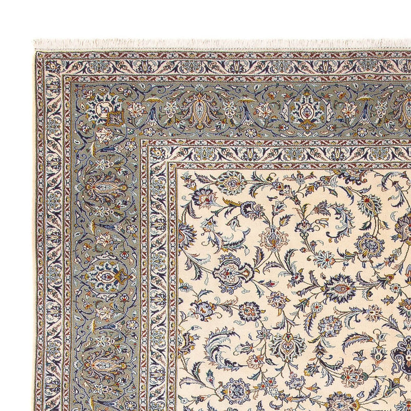 Persisk tæppe - Keshan - 418 x 307 cm - creme