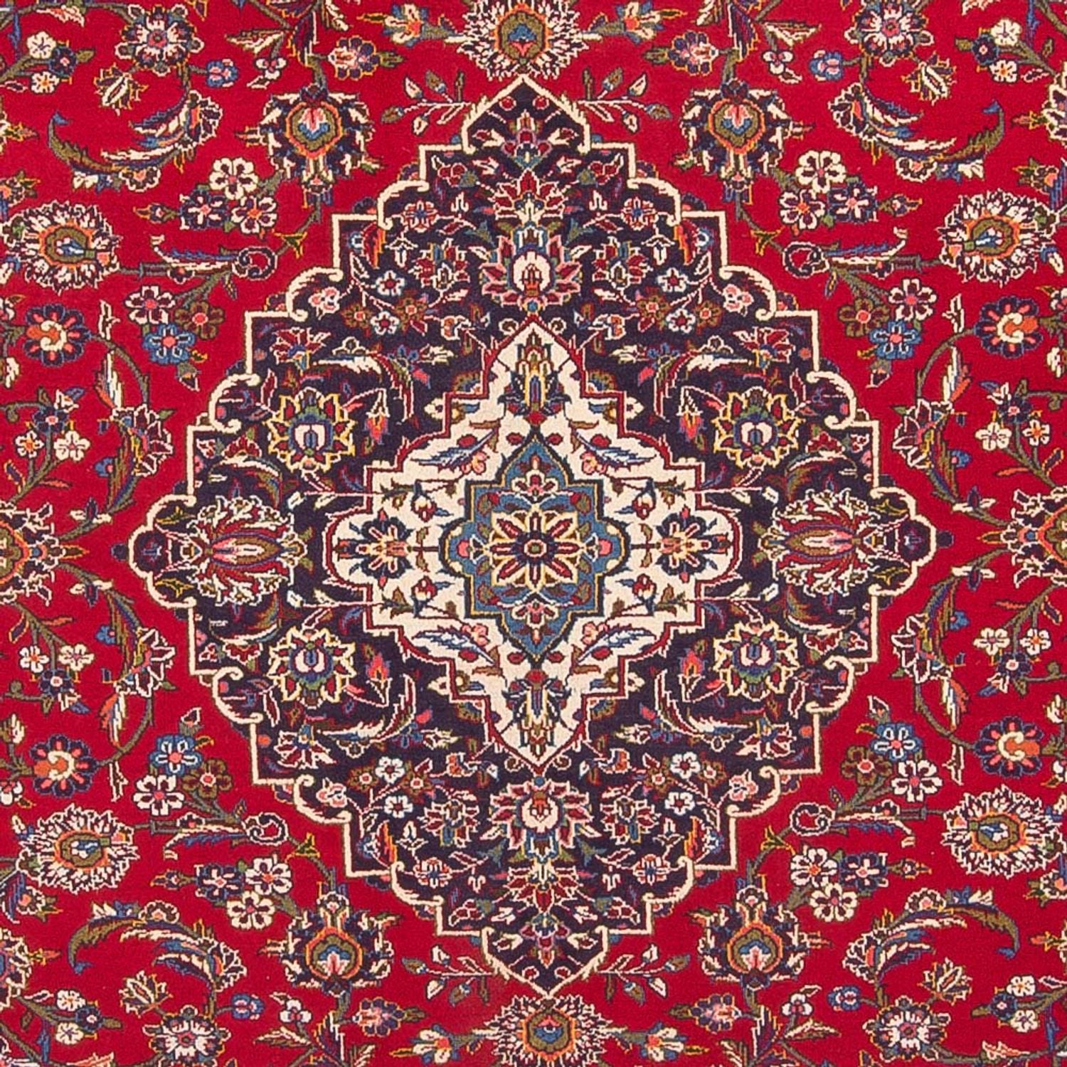 Persisk tæppe - Keshan - 388 x 297 cm - rød