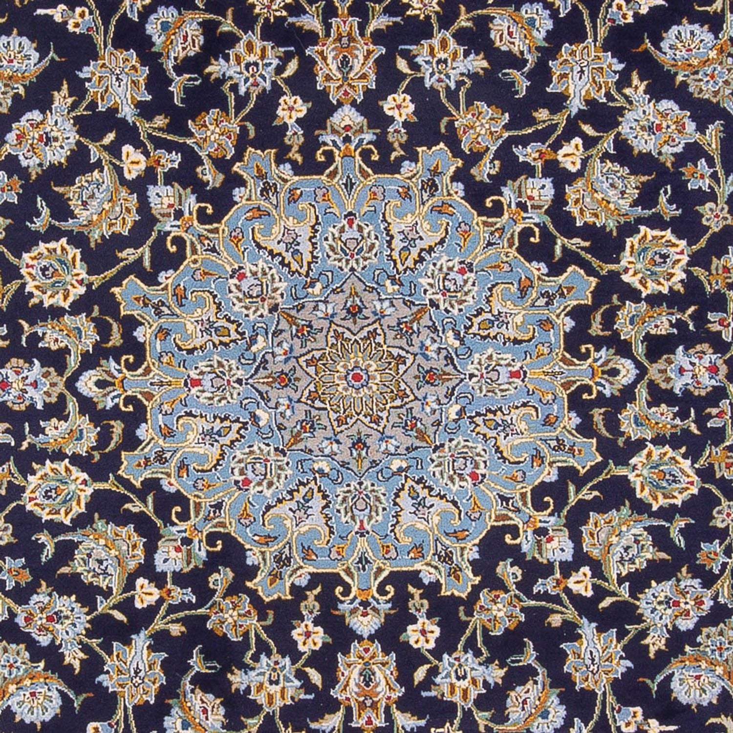 Persisk tæppe - Keshan - 390 x 266 cm - mørkeblå