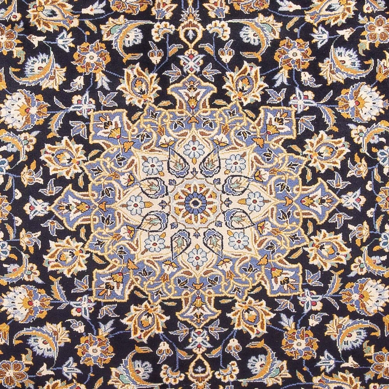 Persisk tæppe - Keshan - 390 x 295 cm - mørkeblå
