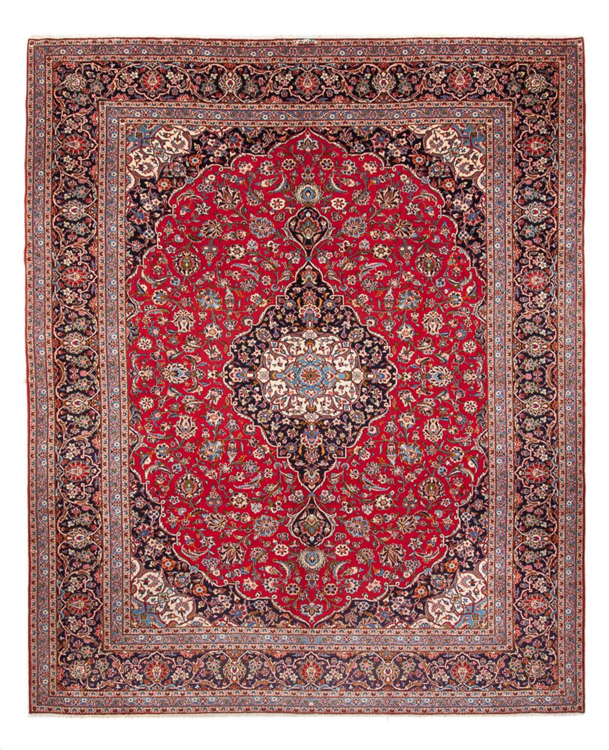 Persisk tæppe - Keshan - 397 x 312 cm - rød