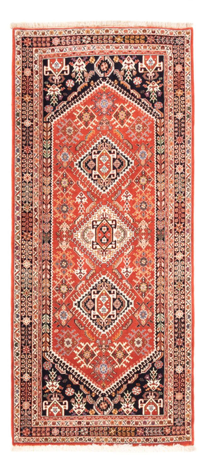 Løber Gabbeh-tæppe - Kashkuli Persisk - 206 x 87 cm - orange