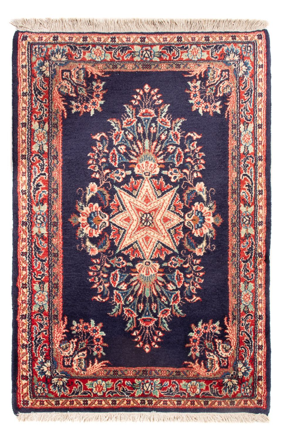 Persisk tæppe - Classic - 100 x 67 cm - mørkeblå