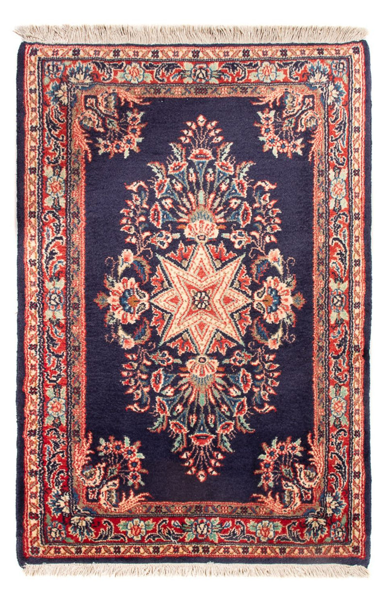 Persisk tæppe - Classic - 100 x 67 cm - mørkeblå