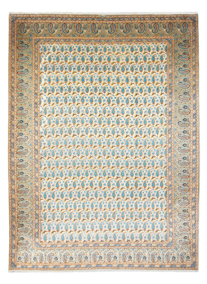 Persisk tæppe - Keshan - 350 x 270 cm - lysegrøn