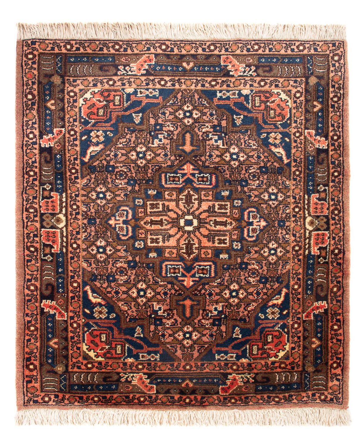 Persisk tæppe - Nomadisk - 90 x 75 cm - blå