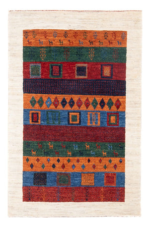 Gabbeh Tæppe - Loribaft Persisk - 129 x 83 cm - flerfarvet