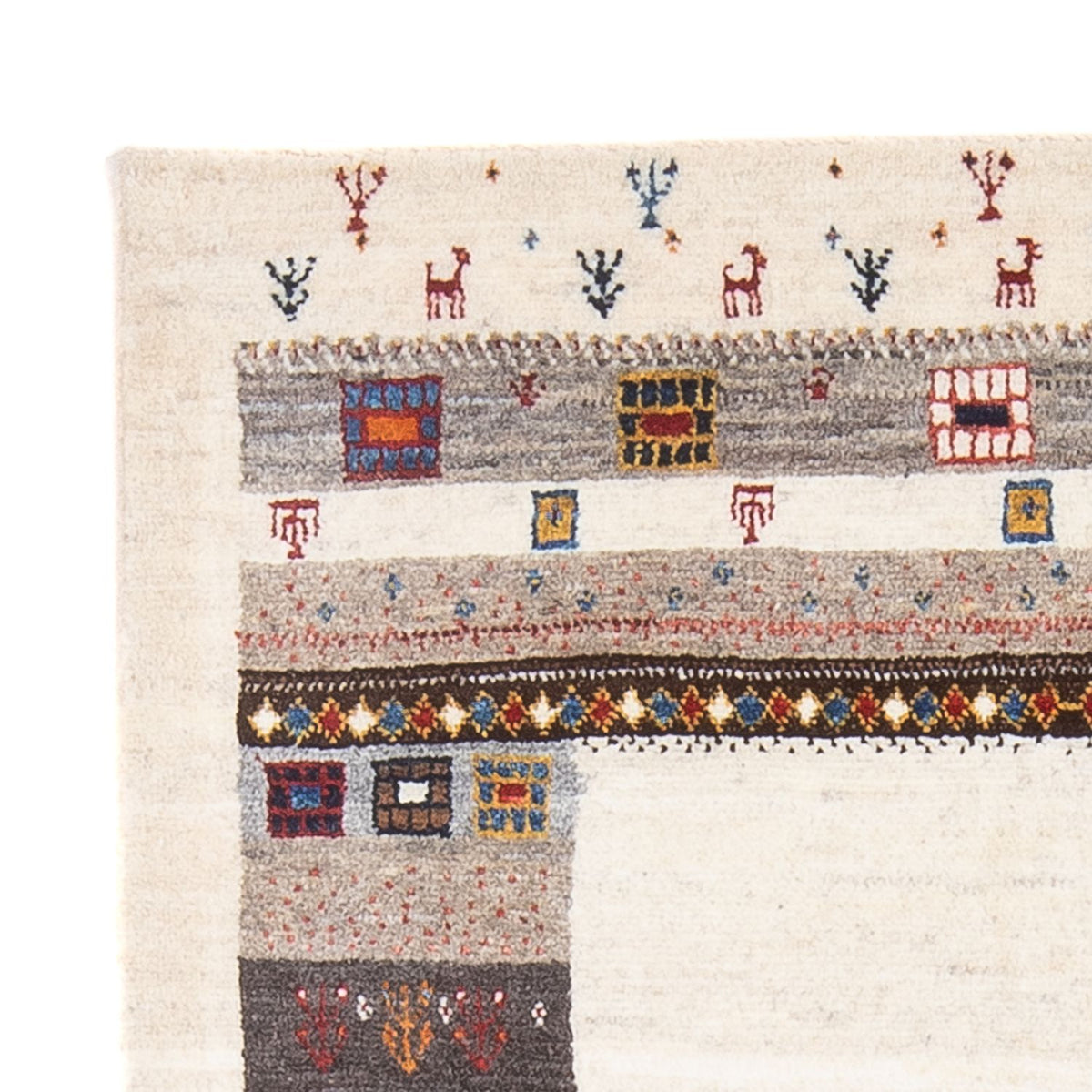 Gabbeh Tæppe - Loribaft Persisk - 136 x 85 cm - flerfarvet