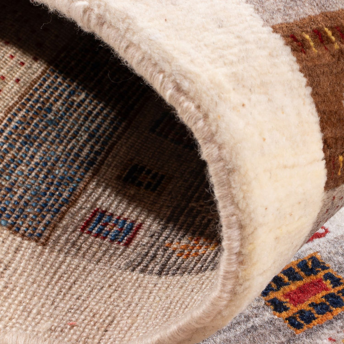 Gabbeh Tæppe - Loribaft Persisk - 136 x 85 cm - flerfarvet