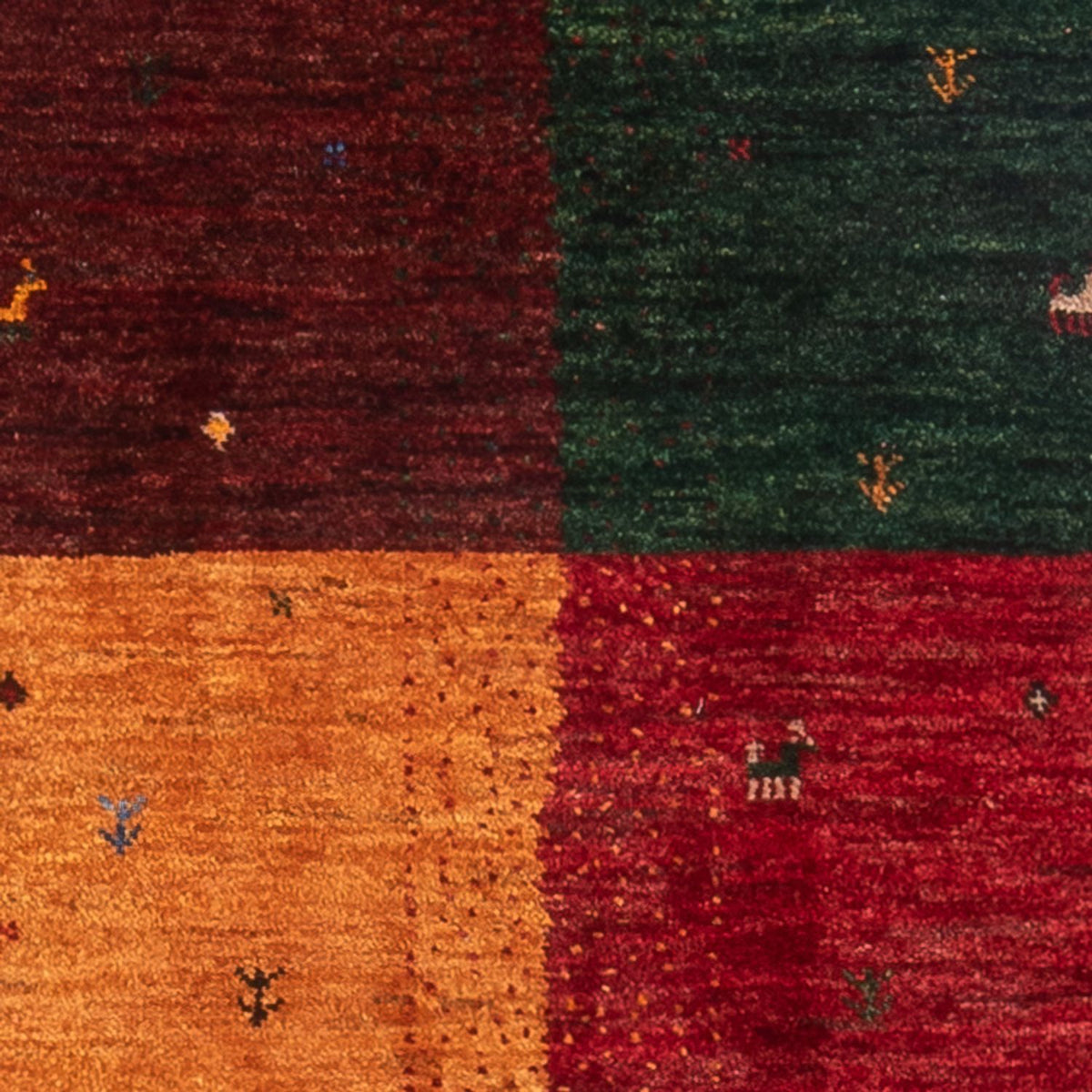 Gabbeh Tæppe - Loribaft Persisk - 126 x 82 cm - flerfarvet