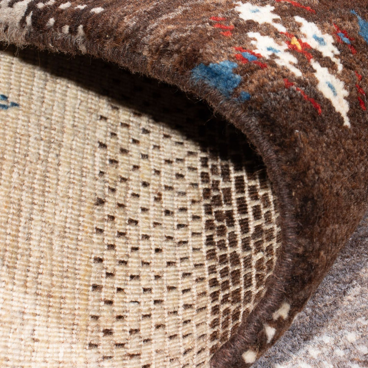 Gabbeh Tæppe - Loribaft Persisk - 124 x 82 cm - flerfarvet