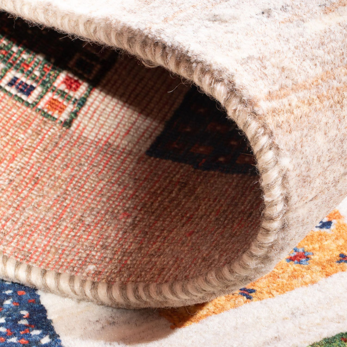 Gabbeh Tæppe - Loribaft Persisk - 130 x 84 cm - flerfarvet