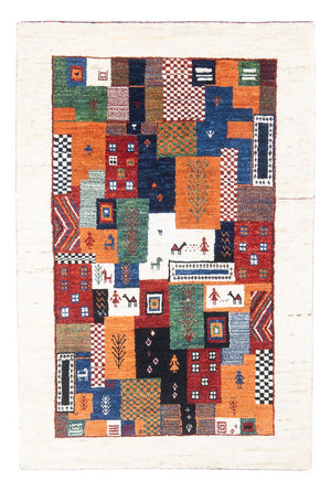 Gabbeh Tæppe - Loribaft Persisk - 126 x 83 cm - flerfarvet