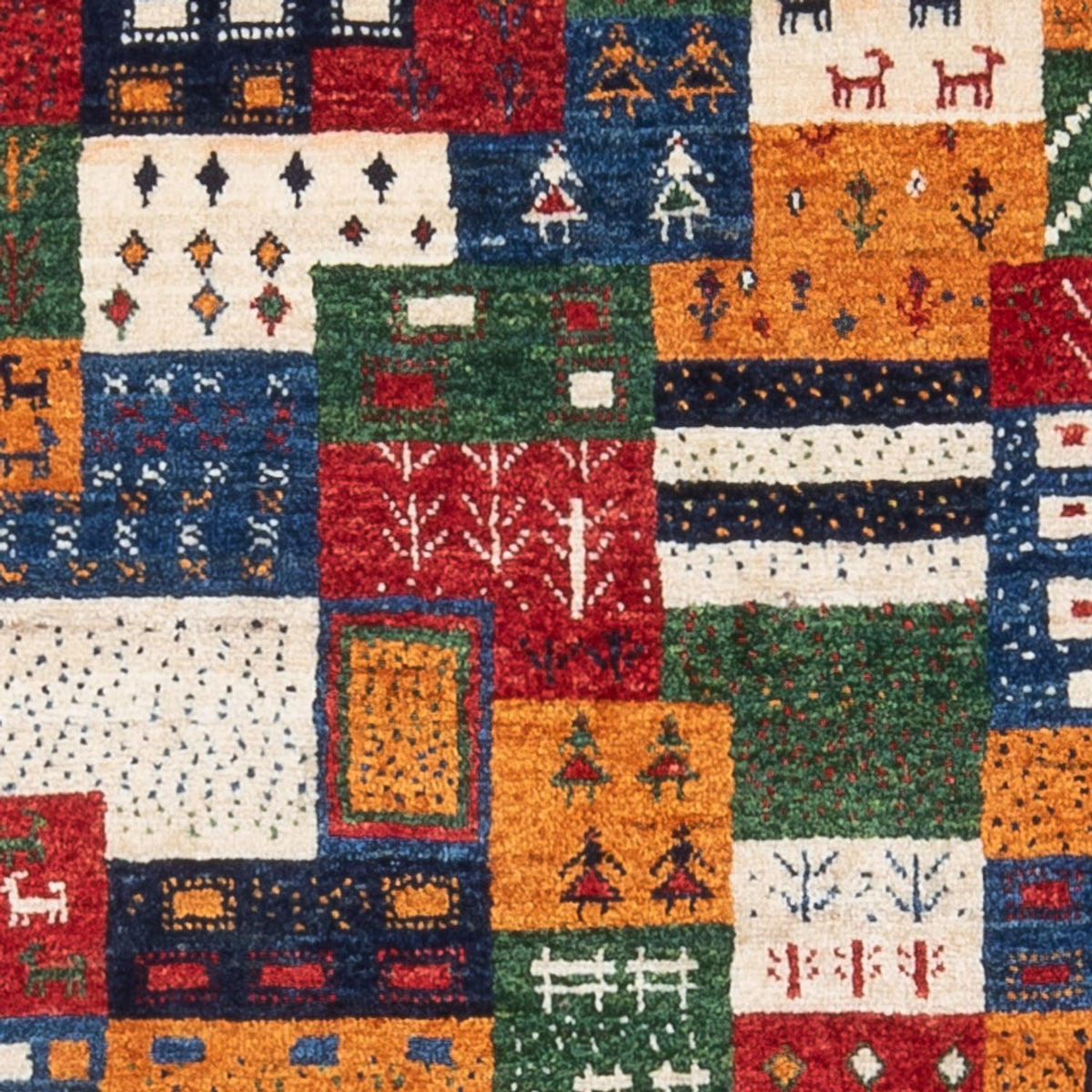 Gabbeh Tæppe - Loribaft Persisk - 129 x 83 cm - flerfarvet