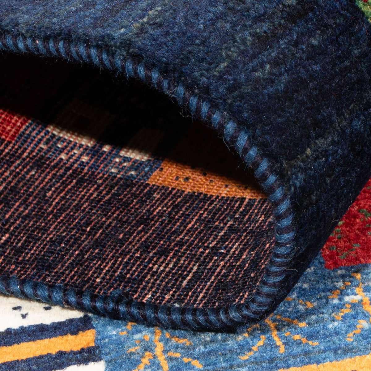 Gabbeh Tæppe - Loribaft Persisk - 129 x 83 cm - flerfarvet