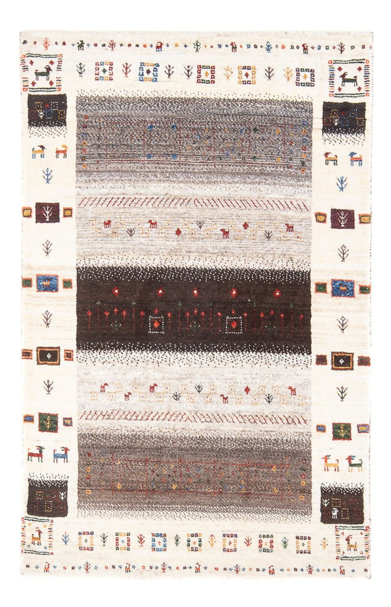 Gabbeh Tæppe - Loribaft Persisk - 126 x 84 cm - flerfarvet